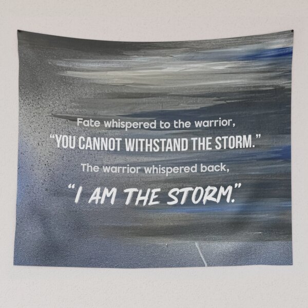 Item preview, "I am the storm" motivational quote designed and sold by GiSilver.