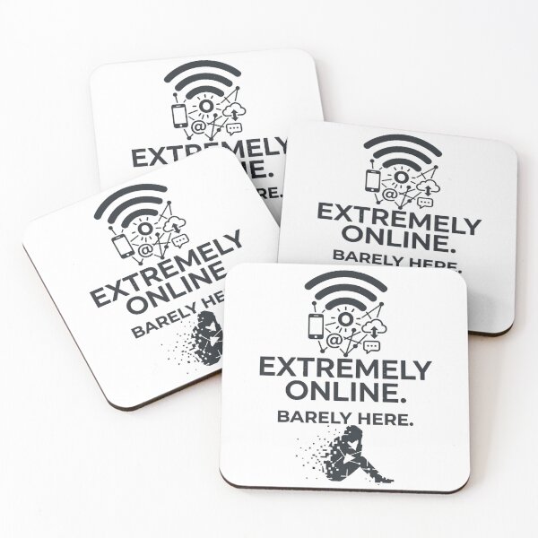 Item preview, Extremely Online Barely Here Internet Burnout Design designed and sold by Aureva Arts Shop.