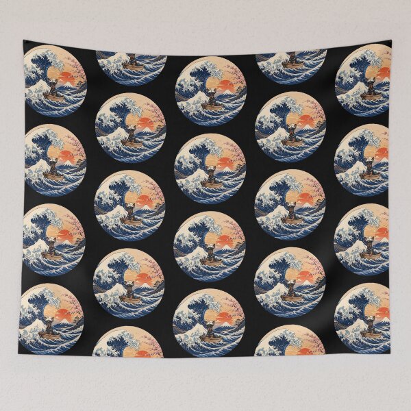Item preview, Funny Manchester Terrier Captain Japanese Kanagawa Wave Japan Boat Mom Dad Kids designed and sold by FurryHavenPH.