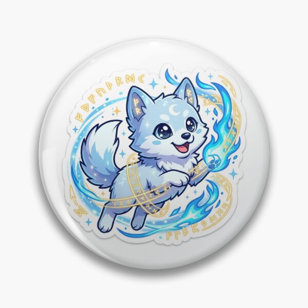 Item preview, Cute Sacred Wolf Pup Anime Chibi Sticker Illustration designed and sold by uegi.