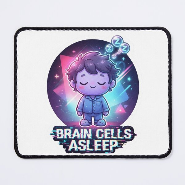 Item preview, Brain Cells Asleep Funny Sticker designed and sold by Imaginarium of Chaos falcon88 .