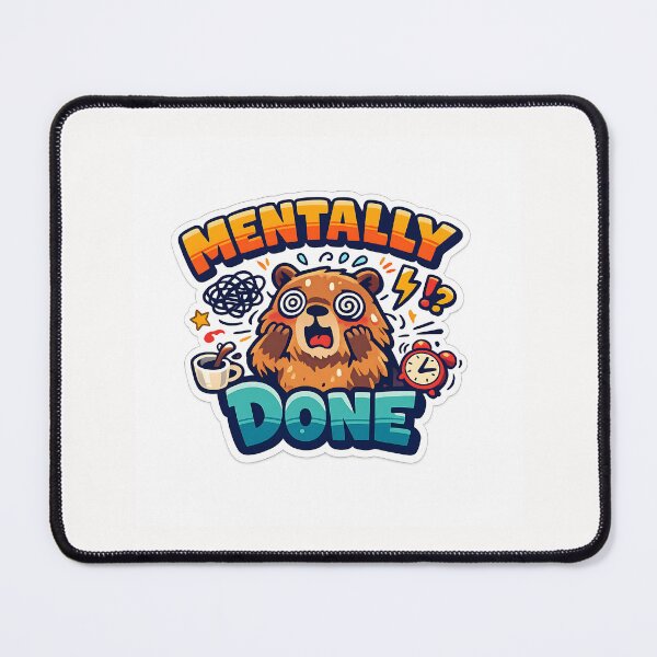 Item preview, Mentally Done Screaming Capybara Burnout Sticker designed and sold by yanejoy.