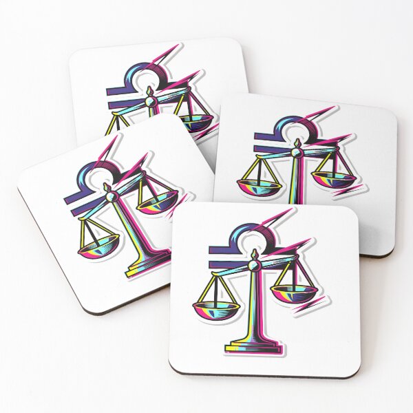 Item preview, Libra Balance Scales Neon Bold Pop Art Zodiac Sticker designed and sold by Zodiac Celestial Art.