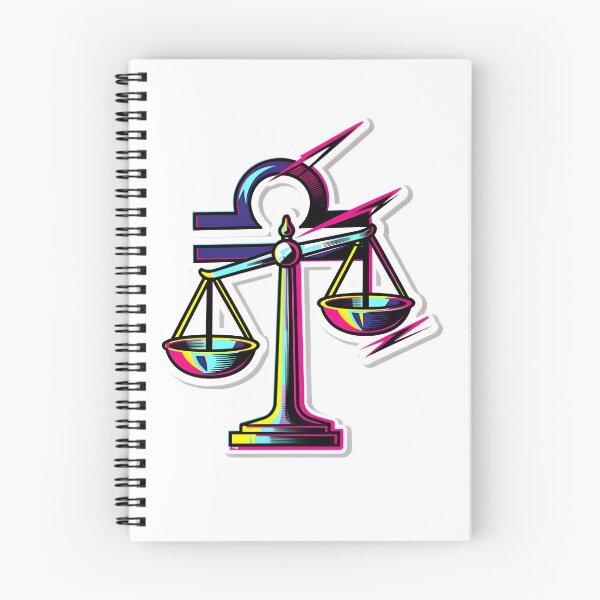 Item preview, Libra Balance Scales Neon Bold Pop Art Zodiac Sticker designed and sold by Zodiac Celestial Art.