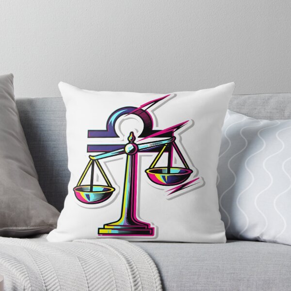 Item preview, Libra Balance Scales Neon Bold Pop Art Zodiac Sticker designed and sold by Zodiac Celestial Art.