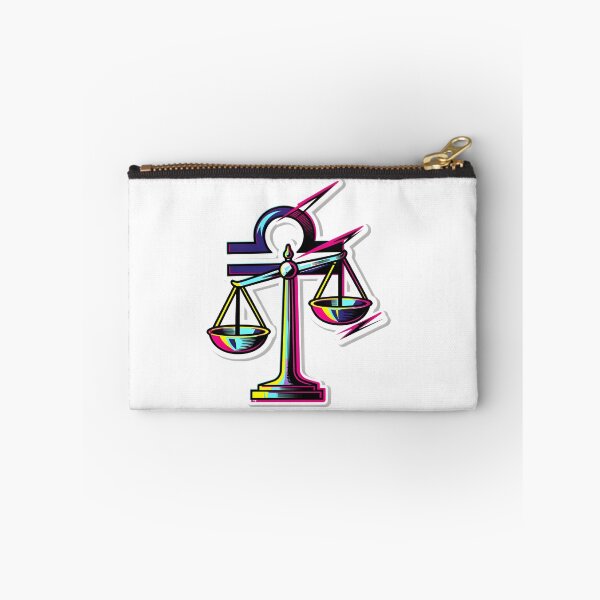 Item preview, Libra Balance Scales Neon Bold Pop Art Zodiac Sticker designed and sold by Zodiac Celestial Art.
