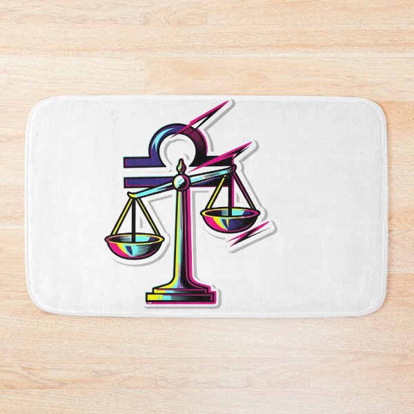 Item preview, Libra Balance Scales Neon Bold Pop Art Zodiac Sticker designed and sold by Zodiac Celestial Art.