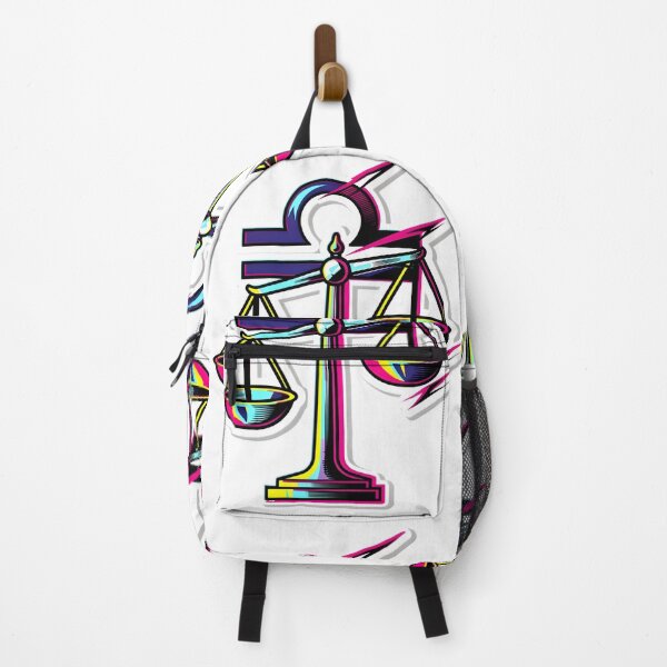 Item preview, Libra Balance Scales Neon Bold Pop Art Zodiac Sticker designed and sold by Zodiac Celestial Art.