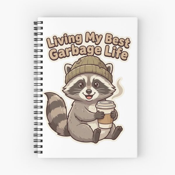 Item preview, Living My Best Garbage Life Funny Raccoon Coffee Vintage T-Shirt Design designed and sold by Evv_u.