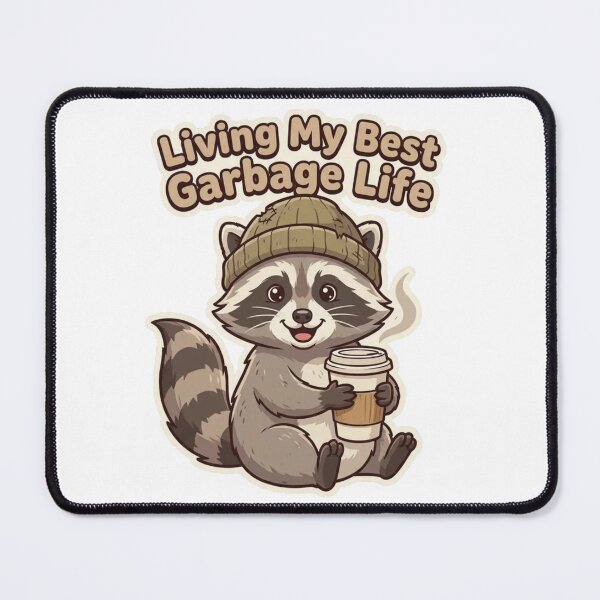 Item preview, Living My Best Garbage Life Funny Raccoon Coffee Vintage T-Shirt Design designed and sold by Evv_u.