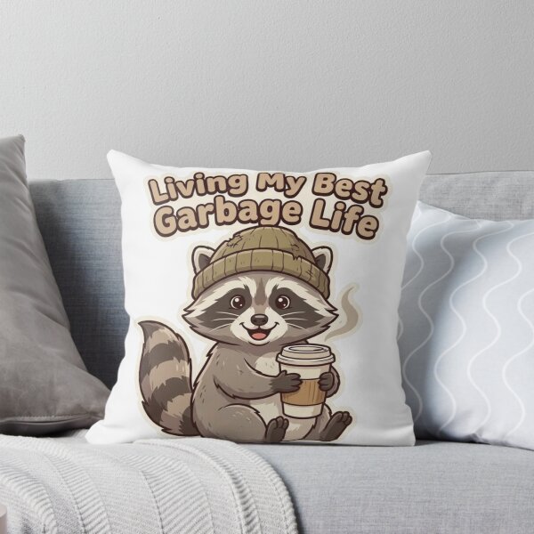Item preview, Living My Best Garbage Life Funny Raccoon Coffee Vintage T-Shirt Design designed and sold by Evv_u.