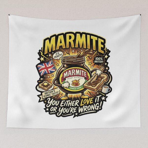 Item preview, Marmite Yeast Extract - Britain's Iconic "Love It Or Hate It" Taste - Vintage Style Illustration designed and sold by LOVEARTDESIGN.