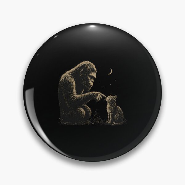Item preview, Moonlit Gorilla and Curious Cat designed and sold by Souck12.