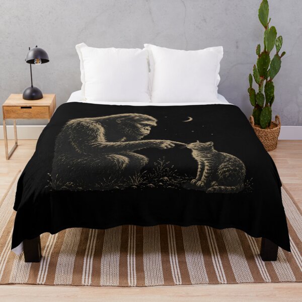Item preview, Moonlit Gorilla and Curious Cat designed and sold by Souck12.