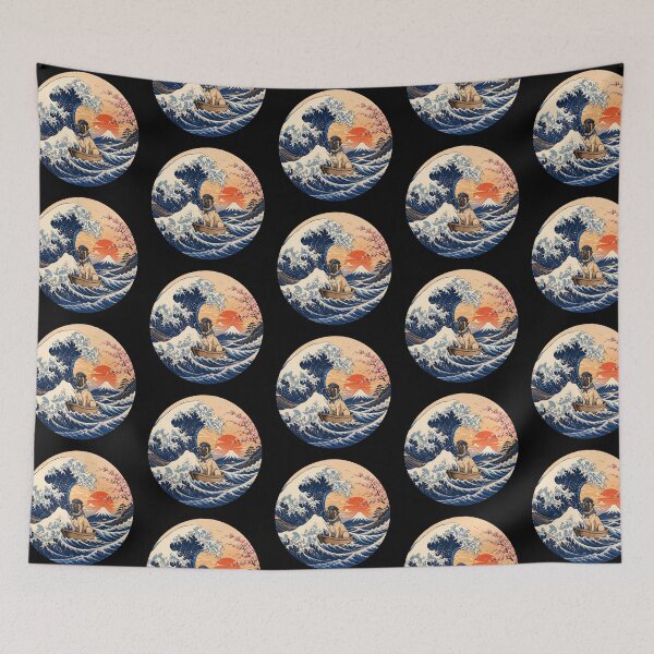 Item preview, Funny Mastiff Captain Japanese Kanagawa Wave Japan Boat Mom Dad Kids designed and sold by FurryHavenPH.