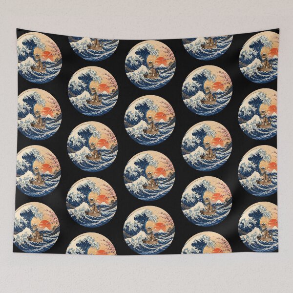 Item preview, Funny Ocicat Cat Captain Japanese Kanagawa Wave Japan Boat Mom Dad Kids designed and sold by FurryHavenPH.