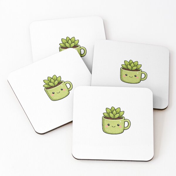 Item preview, Cute Succulent Coffee Mug Sticker | Kawaii Plant Cup designed and sold by Ricomin.