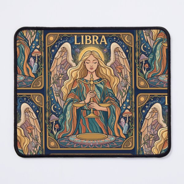 Item preview, Libra Zodiac Sign Angel Art Print | Vintage Celestial Libra Astrology Illustration | Boho Tarot Wall Art | Horoscope Goddess | Libra Birthday Gift | Moon Stars Aesthetic designed and sold by RSDigitalPrintDesign.