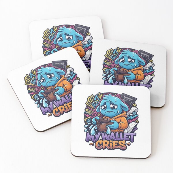 Item preview, My Wallet Cries Funny Sticker designed and sold by Imaginarium of Chaos falcon88 .