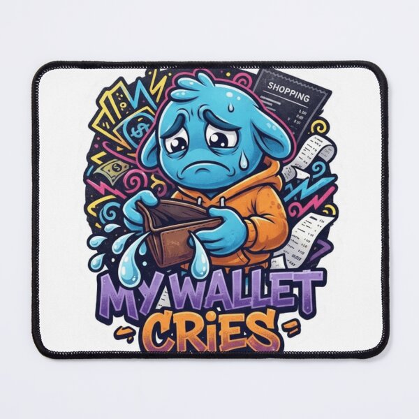 Item preview, My Wallet Cries Funny Sticker designed and sold by Imaginarium of Chaos falcon88 .