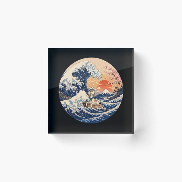 Item preview, Funny Saluki Captain Japanese Kanagawa Wave Japan Boat Mom Dad Kids designed and sold by FurryHavenPH.
