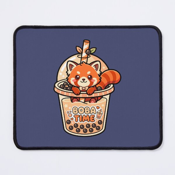 Item preview, Kawaii Red Panda Sipping Boba Tea Cup designed and sold by AbderraimArt.