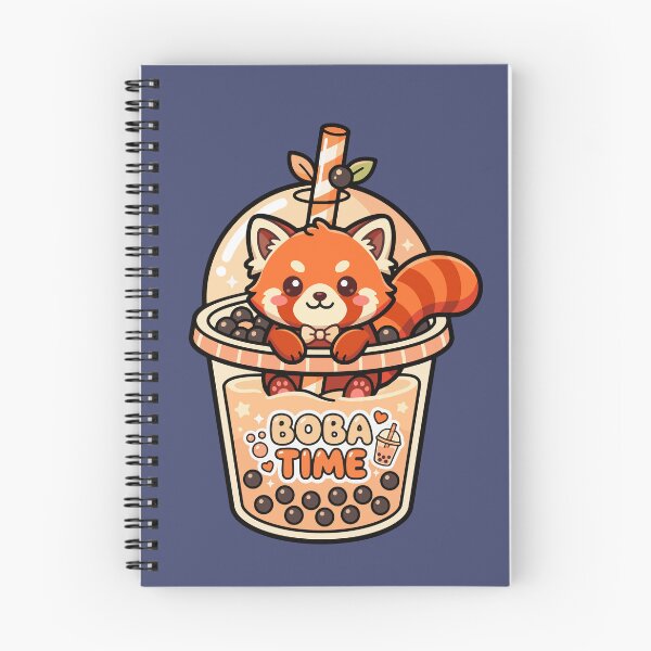Item preview, Kawaii Red Panda Sipping Boba Tea Cup designed and sold by AbderraimArt.