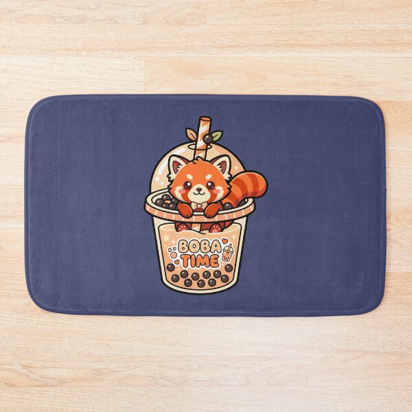 Item preview, Kawaii Red Panda Sipping Boba Tea Cup designed and sold by AbderraimArt.