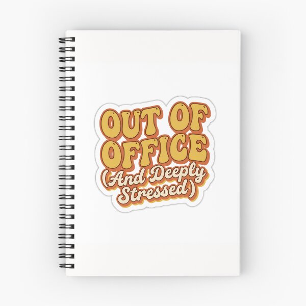 Item preview, Out Of Office And Deeply Stressed Retro Sticker designed and sold by yanejoy.