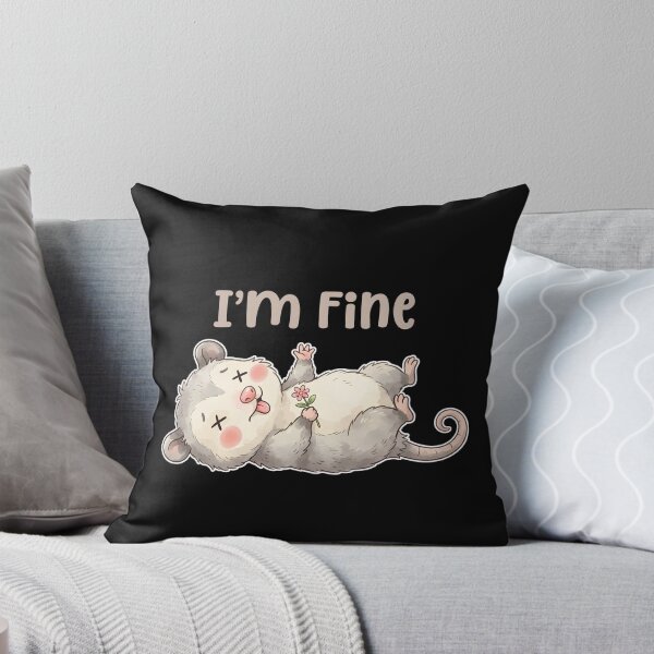 Item preview, I’m Fine Funny Possum Cartoon Humor designed and sold by stylishdzign.