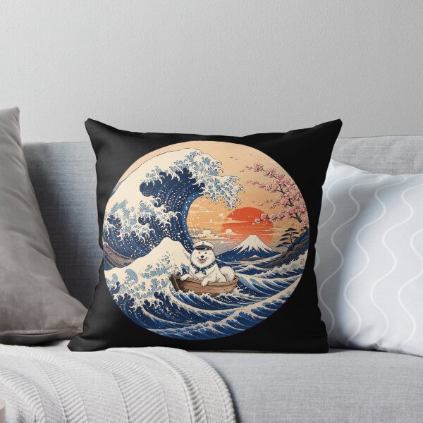 Item preview, Funny Samoyed Captain Japanese Kanagawa Wave Japan Boat Mom Dad Kids designed and sold by FurryHavenPH.