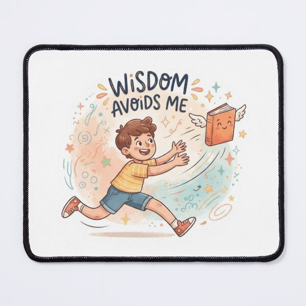 Item preview, Wisdom Avoids Me Cartoon Sticker designed and sold by Imaginarium of Chaos falcon88 .
