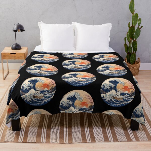 Item preview, Funny Samoyed Captain Japanese Kanagawa Wave Japan Boat Mom Dad Kids designed and sold by FurryHavenPH.