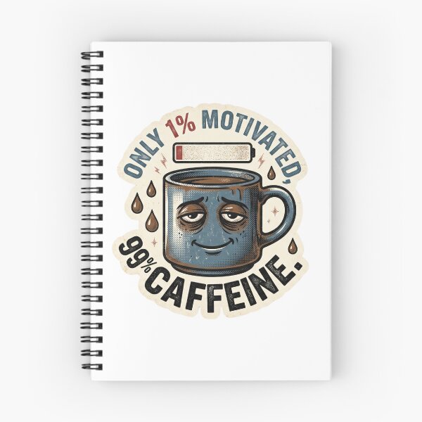 Item preview, 1% Motivated 99% Caffeine - Tired Coffee Mug Vintage Art designed and sold by 0Zetgest.