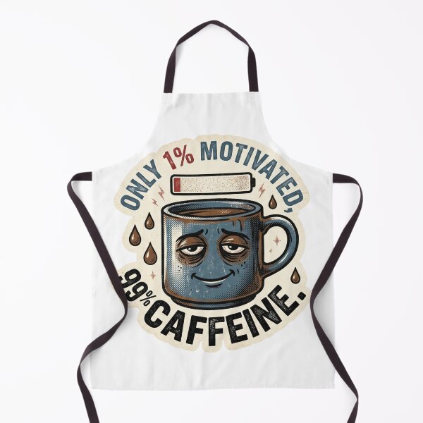 Item preview, 1% Motivated 99% Caffeine - Tired Coffee Mug Vintage Art designed and sold by 0Zetgest.