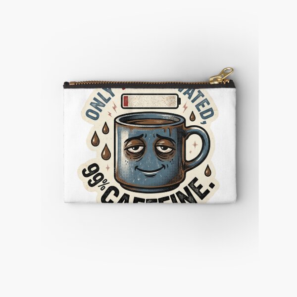 Item preview, 1% Motivated 99% Caffeine - Tired Coffee Mug Vintage Art designed and sold by 0Zetgest.