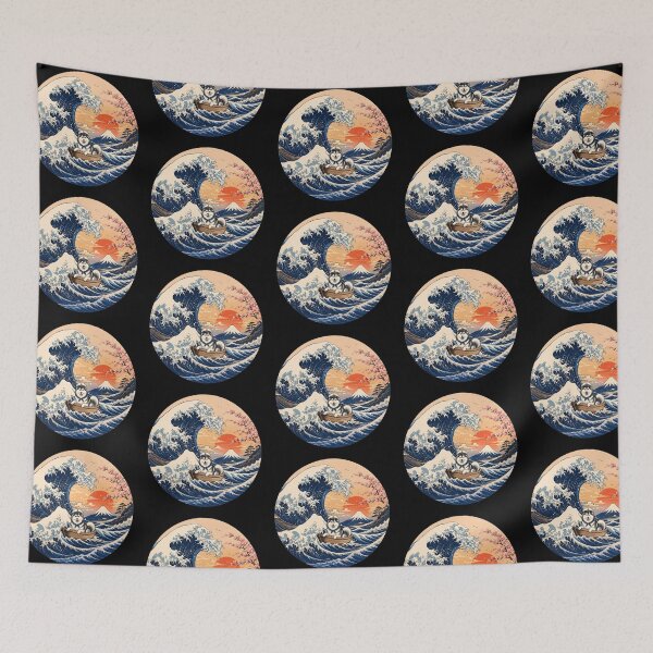 Item preview, Funny Samusky Captain Japanese Kanagawa Wave Japan Boat Mom Dad Kids designed and sold by FurryHavenPH.