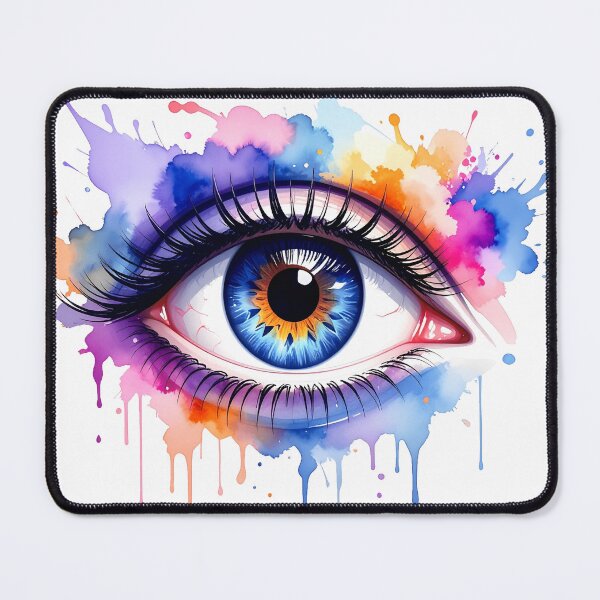 Item preview, Female eye, blue, in translucent watercolors designed and sold by LiskoDesign.