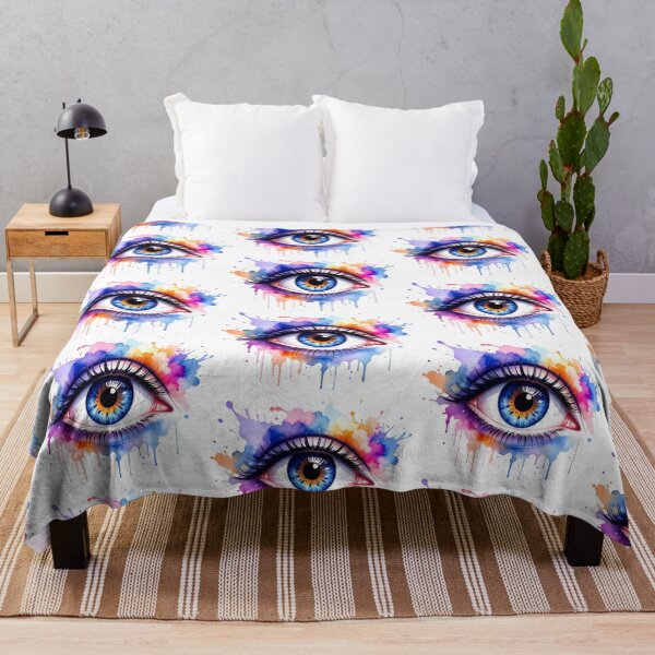 Item preview, Female eye, blue, in translucent watercolors designed and sold by LiskoDesign.