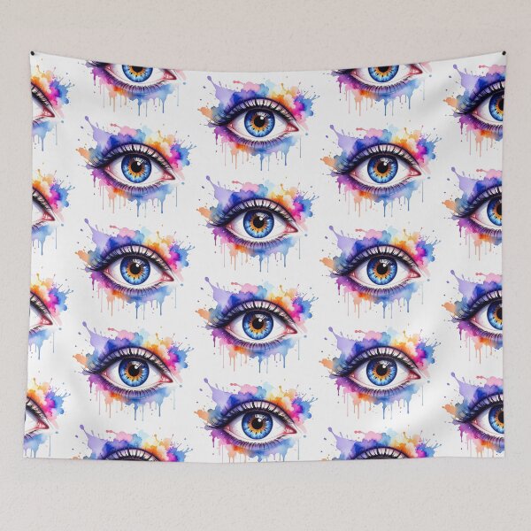 Item preview, Female eye, blue, in translucent watercolors designed and sold by LiskoDesign.