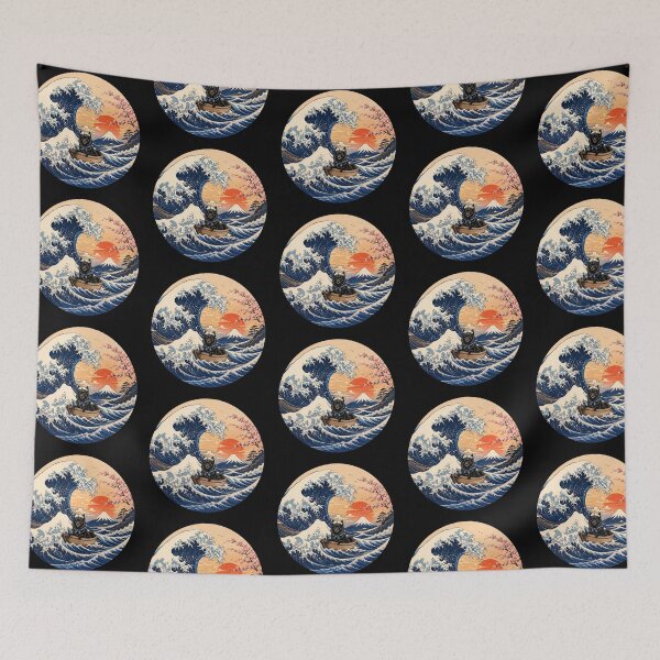 Item preview, Funny Schipperke Captain Japanese Kanagawa Wave Japan Boat Mom Dad Kids designed and sold by FurryHavenPH.
