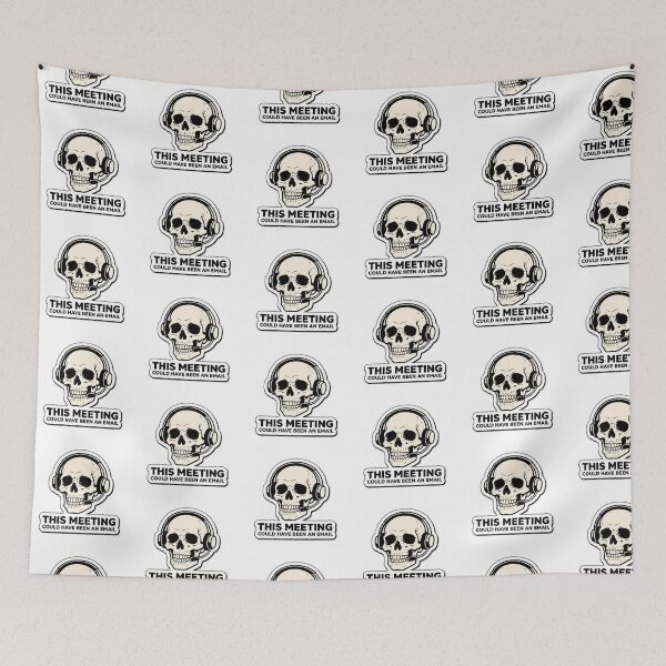 Item preview, This Meeting Could Have Been An Email Skeleton Sticker designed and sold by yanejoy.