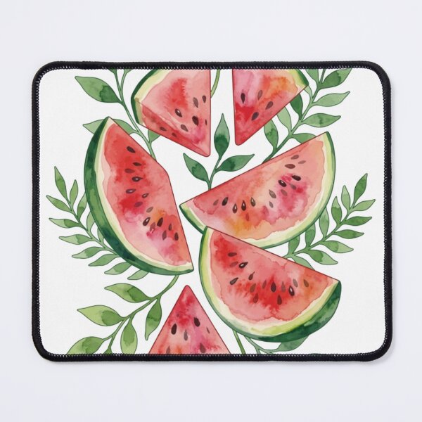 Item preview, Vintage Watermelon Watercolor Summer Fruit Illustration designed and sold by Emerald Deep.