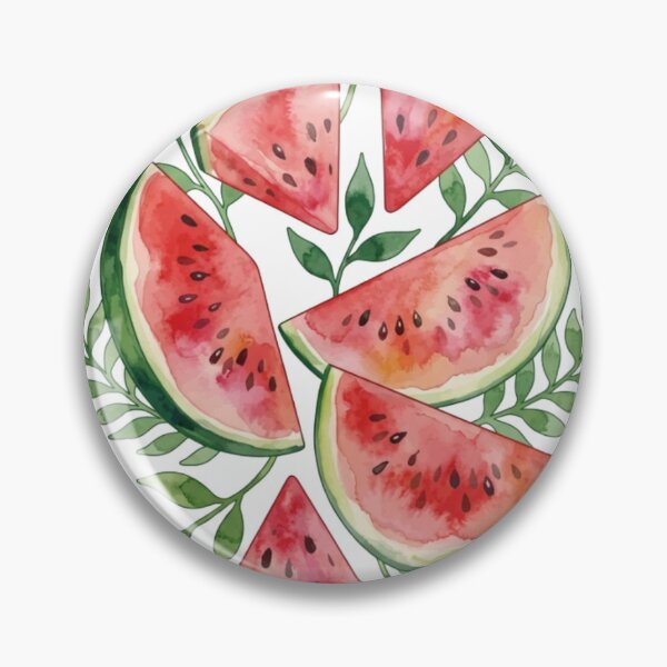 Item preview, Vintage Watermelon Watercolor Summer Fruit Illustration designed and sold by Emerald Deep.