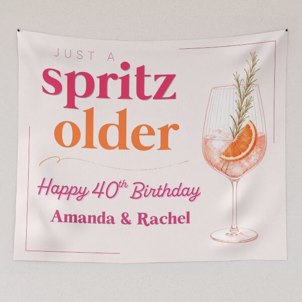 Item preview, 40th Birthday Tapestry 4 - just a spritz older designed and sold by taylorvinyls.