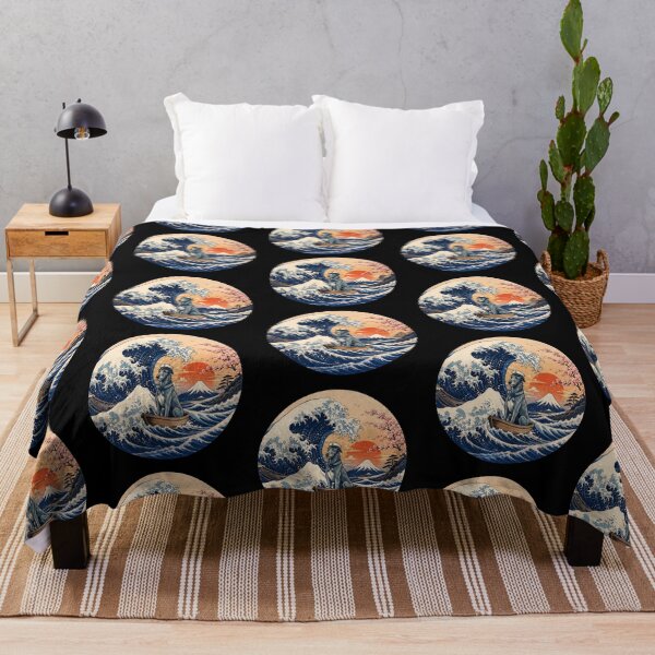 Item preview, Funny Scottish Deerhound Captain Japanese Kanagawa Wave Japan Boat Mom Dad Kids designed and sold by FurryHavenPH.