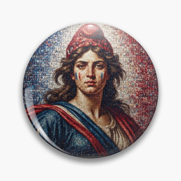 Item preview, Title: Bastille Day Marianne France 2026 Fan Mosaic Football Art designed and sold by VikrantCreative.