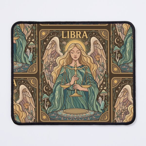 Item preview, Libra Zodiac Sign Angel Art Print | Vintage Celestial Libra Astrology Illustration | Boho Tarot Wall Art | Horoscope Goddess | Libra Birthday Gift | Moon Stars Aesthetic designed and sold by RSDigitalPrintDesign.