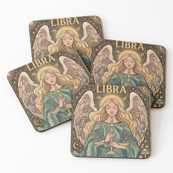 Item preview, Libra Zodiac Sign Angel Art Print | Vintage Celestial Libra Astrology Illustration | Boho Tarot Wall Art | Horoscope Goddess | Libra Birthday Gift | Moon Stars Aesthetic designed and sold by RSDigitalPrintDesign.