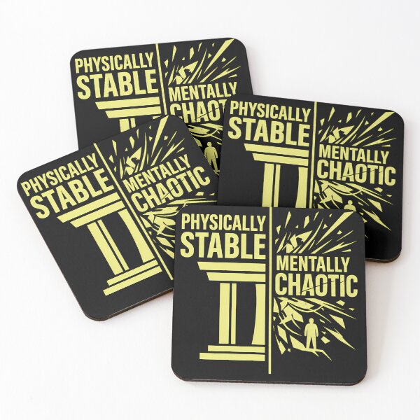 Item preview, Physically Stable Mentally Chaotic Quote Light Ink designed and sold by Aureva Arts Shop.